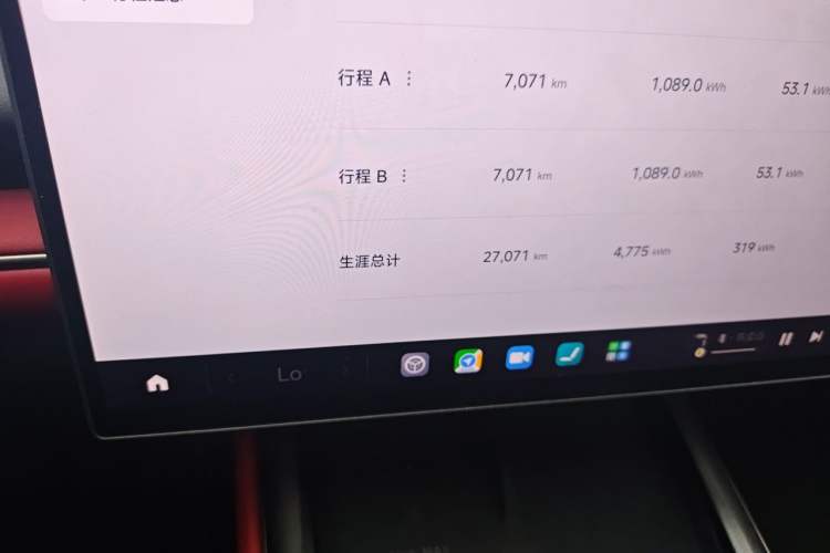 Used Xiaomi Auto SU7 2024 Rear-Drive Long-Range Intelligent Driving Version Odometer Close Up