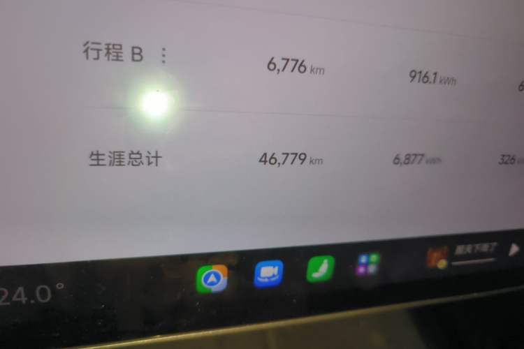 Used Xiaomi Auto SU7 2024 Rear-Drive Long-Range Intelligent Driving Version Odometer Close Up