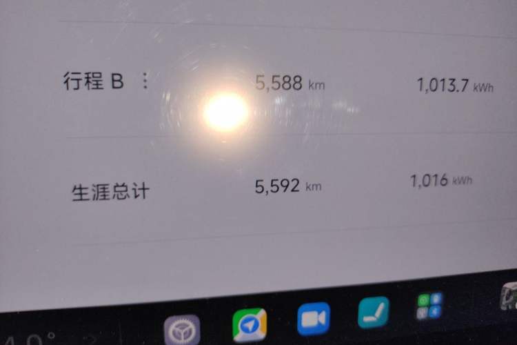 Used Xiaomi Auto SU7 2024 Four-Wheel Drive Ultra-Long Range Advanced Intelligent Driving Max Edition Odometer Close Up