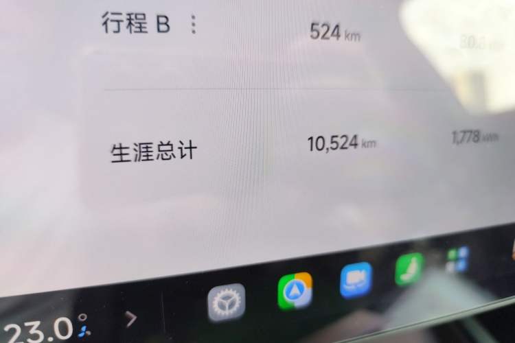 Used Xiaomi Auto SU7 2024 Rear-Drive Long-Range Intelligent Driving Version Odometer Close Up