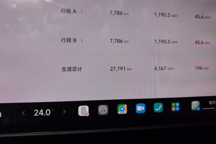 Used Xiaomi Auto SU7 2024 Rear-Drive Long-Range Intelligent Driving Version Odometer Close Up