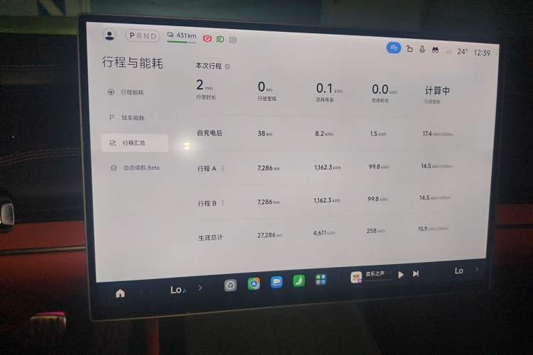 Used Xiaomi Auto SU7 2024 Four-Wheel Drive Ultra-Long Range Advanced Intelligent Driving Max Edition Odometer Close Up