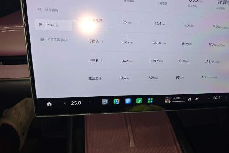 Used Xiaomi Auto SU7 2024 Rear-Drive Long-Range Intelligent Driving Version Odometer Close Up