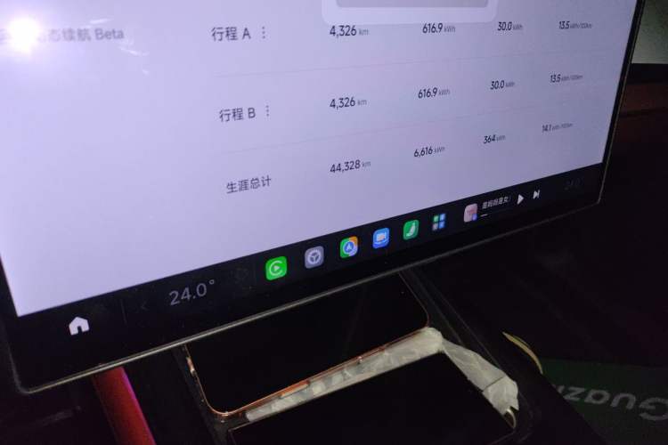 Used Xiaomi Auto SU7 2024 Rear-Drive Ultra-Long Range Advanced Pro-Level Intelligent Driving Version Odometer Close Up