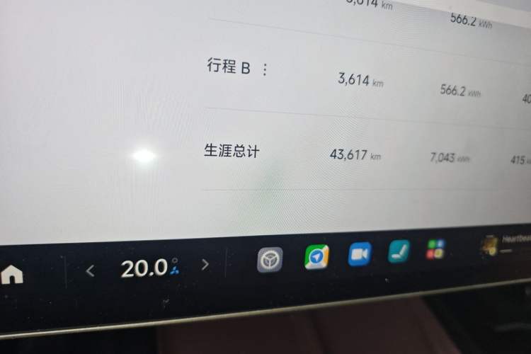 Used Xiaomi Auto SU7 2024 Rear-Drive Long-Range Intelligent Driving Version Odometer Close Up
