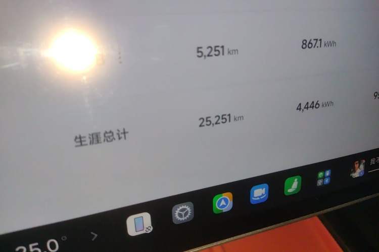 Used Xiaomi Auto SU7 2024 Rear-Drive Long-Range Intelligent Driving Version Odometer Close Up