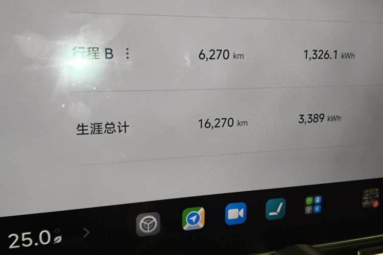 Used Xiaomi Auto SU7 2024 Four-Wheel Drive Ultra-Long Range Advanced Intelligent Driving Max Edition Odometer Close Up