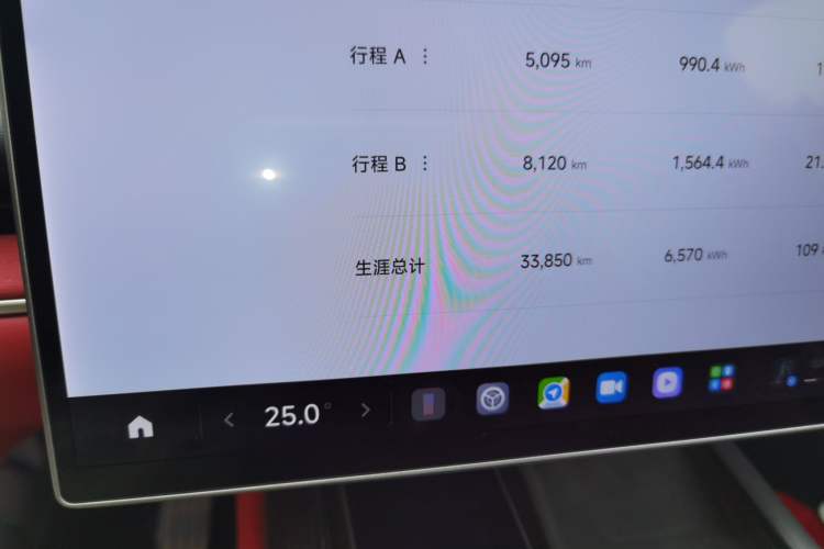 Used Xiaomi Auto SU7 2024 Four-Wheel Drive Ultra-Long Range Advanced Intelligent Driving Max Edition Odometer Close Up