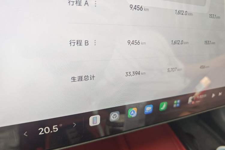 Used Xiaomi Auto SU7 2024 Four-Wheel Drive Ultra-Long Range Advanced Intelligent Driving Max Edition Odometer Close Up