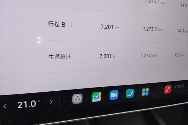 Used Xiaomi Auto SU7 2024 Rear-Drive Long-Range Intelligent Driving Version Odometer Close Up