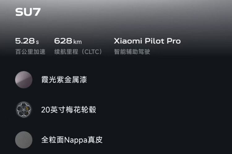 Used Xiaomi Auto SU7 2024 Rear-Drive Long-Range Intelligent Driving Version Exterior 8