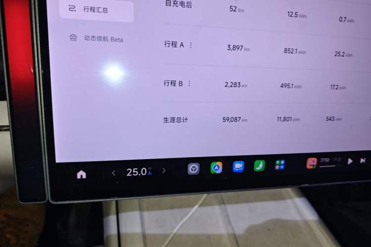 Used Xiaomi Auto SU7 2024 Four-Wheel-Drive Max Founder's Edition Odometer Close Up