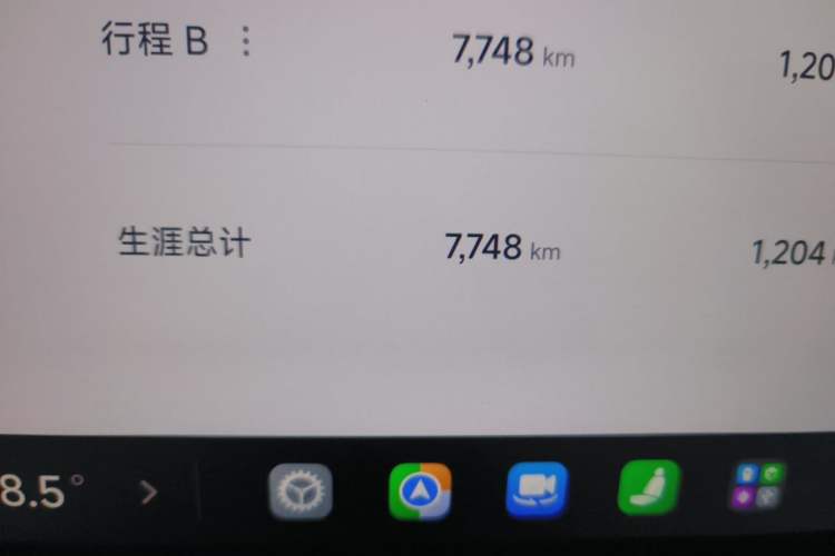 Used Xiaomi Auto SU7 2024 Rear-Drive Ultra-Long Range Advanced Pro-Level Intelligent Driving Version Odometer Close Up