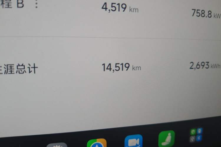 Used Xiaomi Auto SU7 2024 Rear-Drive Ultra-Long Range Advanced Pro-Level Intelligent Driving Version Odometer Close Up