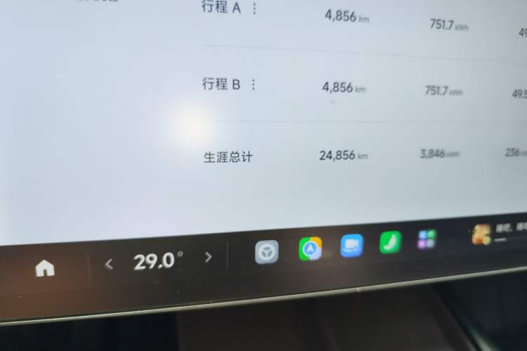 Used Xiaomi Auto SU7 2024 Rear-Drive Long-Range Intelligent Driving Version Odometer Close Up