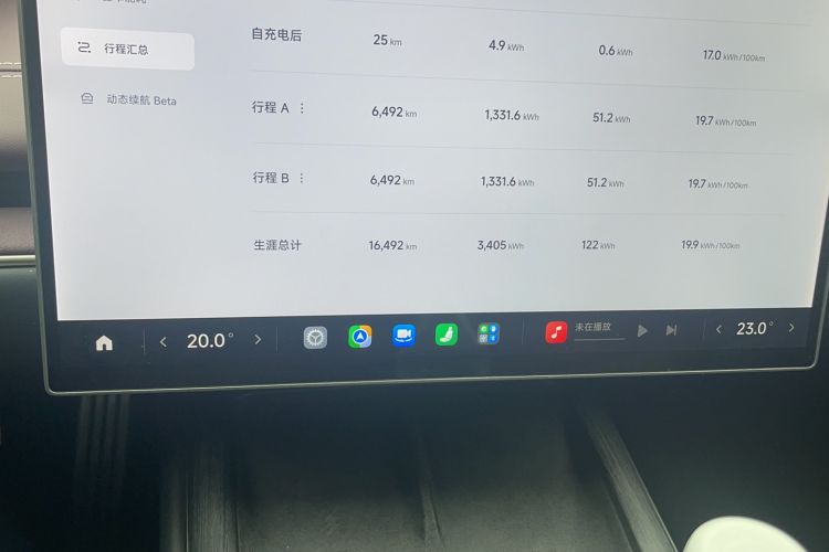Used Xiaomi Auto SU7 2024 Four-Wheel Drive Ultra-Long Range Advanced Intelligent Driving Max Edition Odometer Close Up