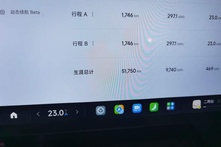 Used Xiaomi Auto SU7 2024 Rear-Drive Ultra-Long Range Advanced Pro-Level Intelligent Driving Version Odometer Close Up