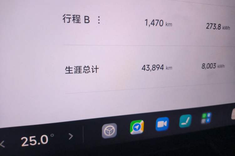 Used Xiaomi Auto SU7 2024 Four-Wheel Drive Ultra-Long Range Advanced Intelligent Driving Max Edition Odometer Close Up