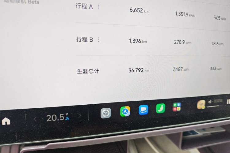 Used Xiaomi Auto SU7 2024 Four-Wheel Drive Ultra-Long Range Advanced Intelligent Driving Max Edition Odometer Close Up