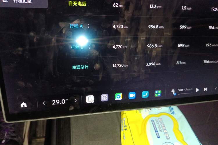 Used Xiaomi Auto SU7 2024 Four-Wheel Drive Ultra-Long Range Advanced Intelligent Driving Max Edition Odometer Close Up