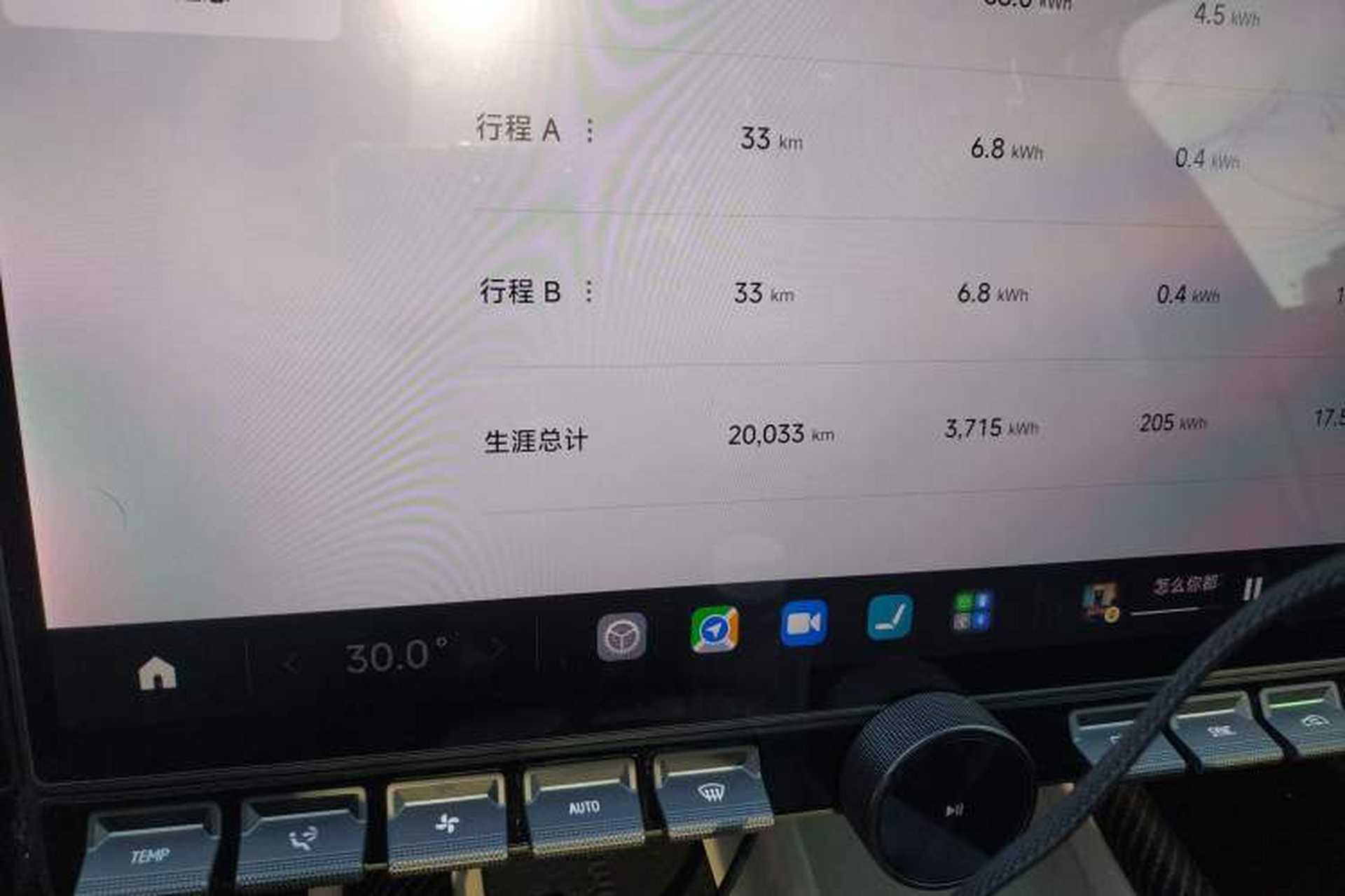Used Xiaomi Auto SU7 2024 Four-Wheel Drive Ultra-Long Range Advanced Intelligent Driving Max Edition Odometer Close Up