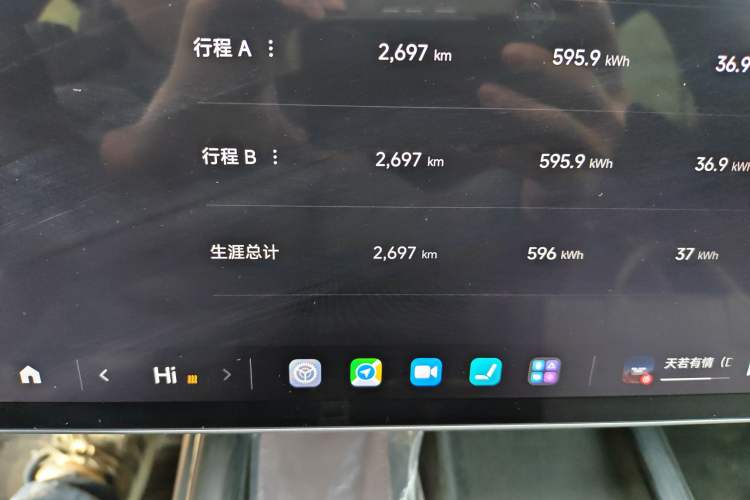 Used Xiaomi Auto SU7 2024 Four-Wheel Drive Ultra-Long Range Advanced Intelligent Driving Max Edition Odometer Close Up