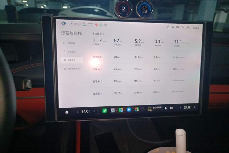 Used Xiaomi Auto SU7 2024 Rear-Drive Long-Range Intelligent Driving Version Odometer Close Up