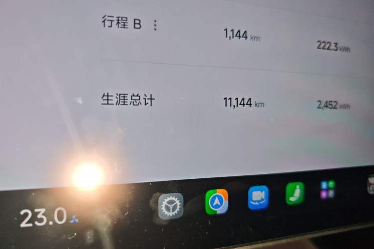 Used Xiaomi Auto SU7 2024 Four-Wheel Drive Ultra-Long Range Advanced Intelligent Driving Max Edition Odometer Close Up