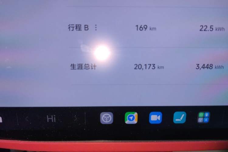 Used Xiaomi Auto SU7 2024 Rear-Drive Long-Range Intelligent Driving Version Odometer Close Up