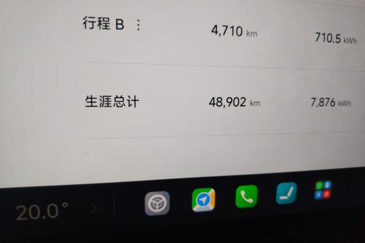 Used Xiaomi Auto SU7 2024 Rear-Drive Long-Range Intelligent Driving Version Odometer Close Up
