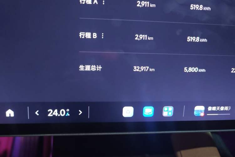 Used Xiaomi Auto SU7 2024 Four-Wheel Drive Ultra-Long Range Advanced Intelligent Driving Max Edition Odometer Close Up