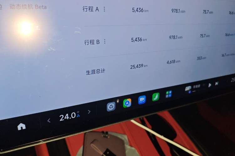 Used Xiaomi Auto SU7 2024 Rear-Drive Ultra-Long Range Advanced Pro-Level Intelligent Driving Version Odometer Close Up