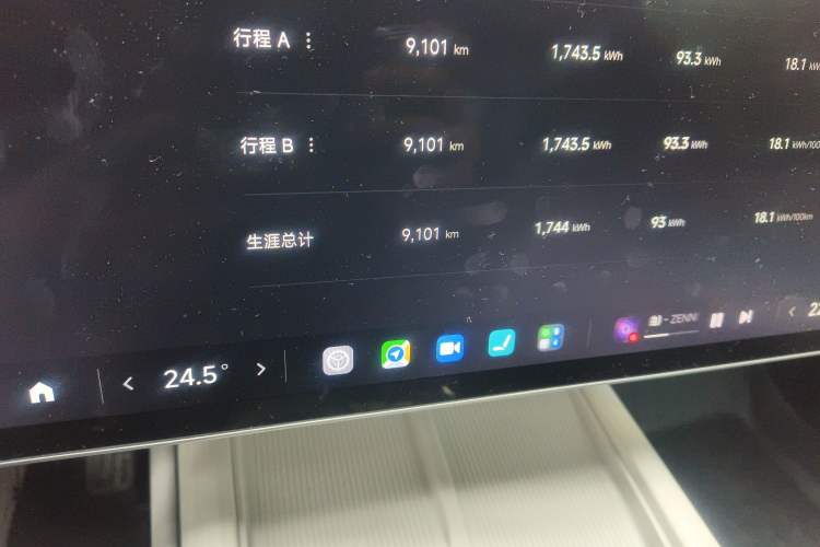 Used Xiaomi Auto SU7 2024 Four-Wheel Drive Ultra-Long Range Advanced Intelligent Driving Max Edition Odometer Close Up