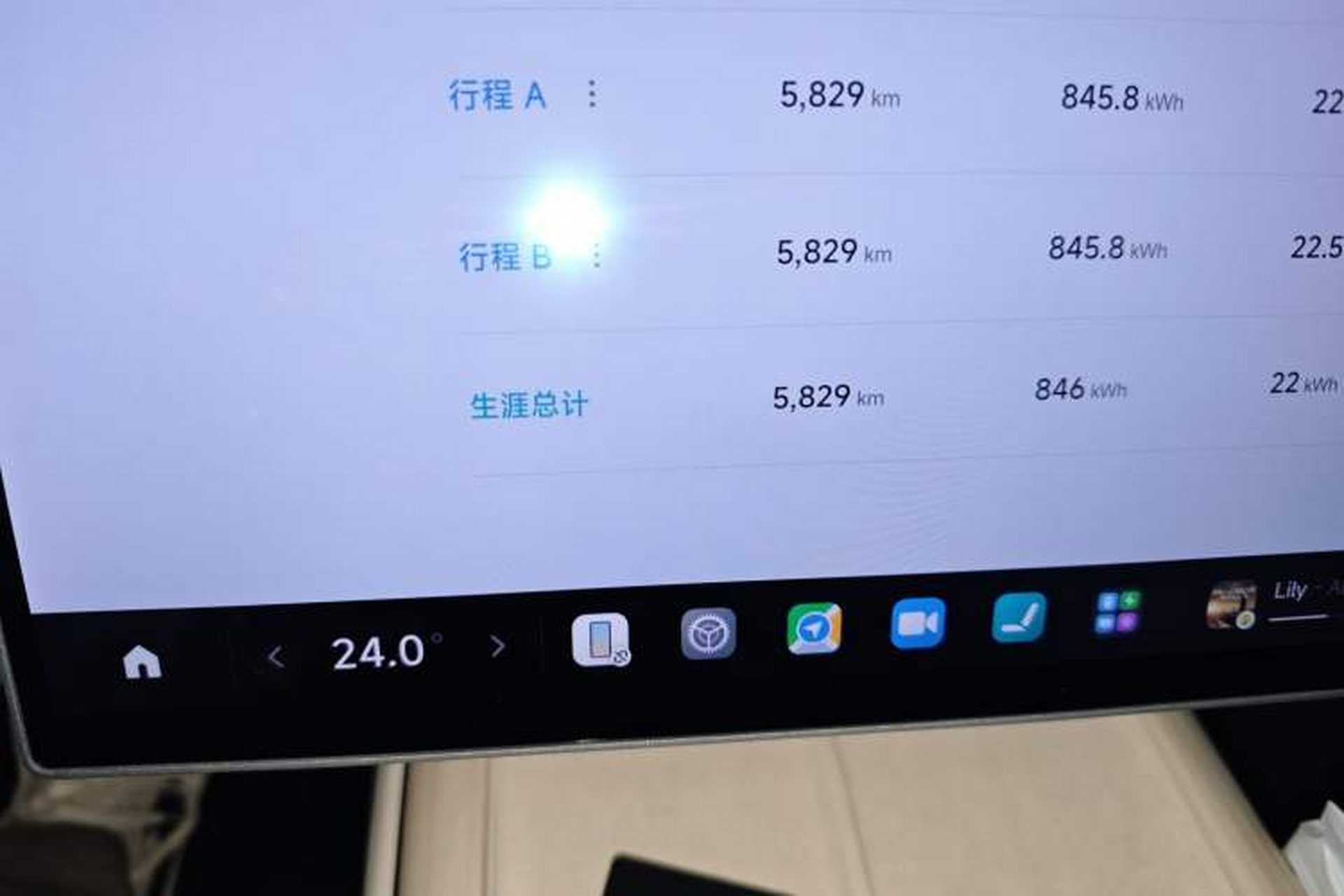 Used Xiaomi Auto SU7 2024 Rear-Drive Long-Range Intelligent Driving Version Odometer Close Up