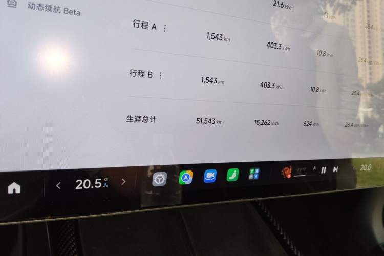 Used Xiaomi Auto SU7 Ultra 2025 Ultra Model Odometer Close Up