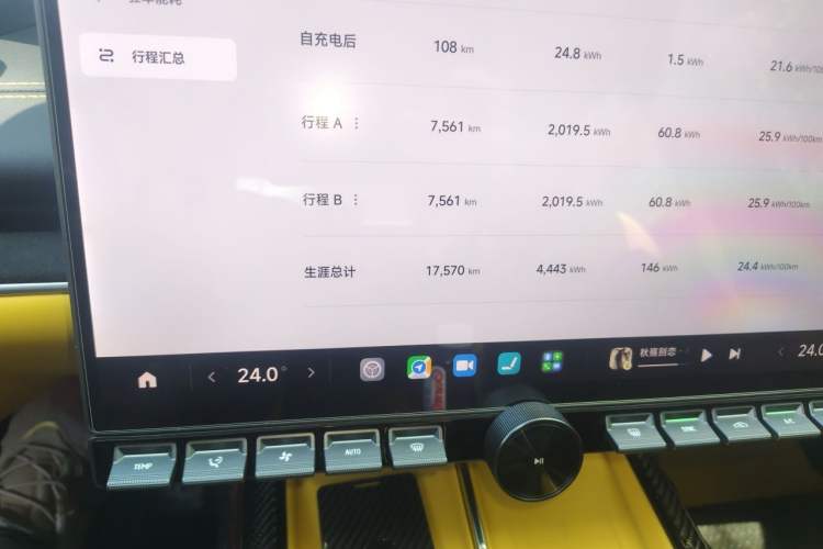 Used Xiaomi Auto SU7 Ultra 2025 Ultra Model Odometer Close Up