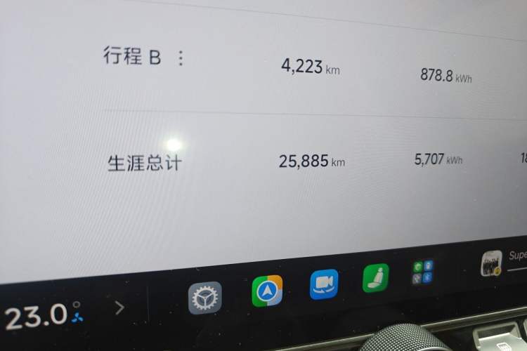 Used Xiaomi Auto SU7 Ultra 2025 Ultra Model Odometer Close Up