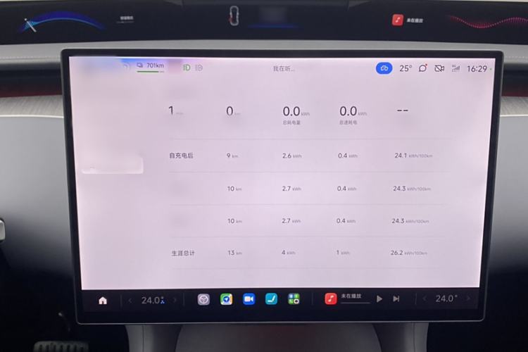 Used Xiaomi Auto YU7 2025 Ultra-Long Range Rear-Wheel Drive Version Instrument Cluster