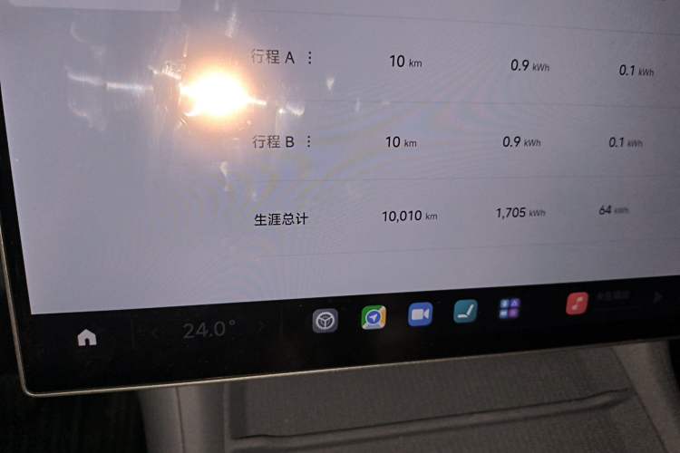 Used Xiaomi Auto YU7 2025 Ultra-Long Range Rear-Wheel Drive Version Odometer Close Up