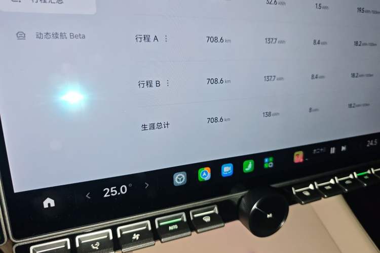Used Xiaomi Auto YU7 2025 Ultra-Long Range High-Performance All-Wheel-Drive Max Edition Odometer Close Up