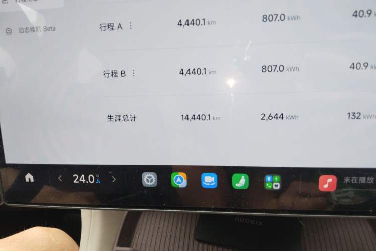 Used Xiaomi Auto YU7 2025 Ultra-Long Range Rear-Wheel Drive Version Odometer Close Up