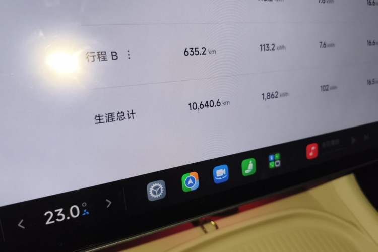 Used Xiaomi Auto YU7 2025 Ultra-Long Range High-Performance All-Wheel-Drive Max Edition Odometer Close Up