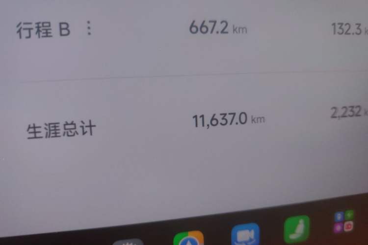 Used Xiaomi Auto YU7 2025 Ultra-Long Range High-Performance All-Wheel-Drive Max Edition Odometer Close Up