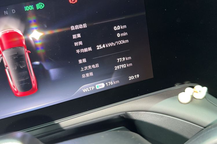 Used XPeng 2020 670E Odometer Close Up