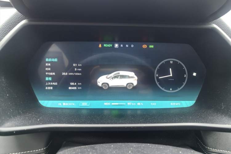 Used XPeng G3 2021 G3i 460N Odometer Close Up