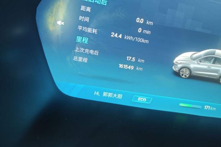 Used XPeng G3 2019 Enjoy Edition Odometer Close Up