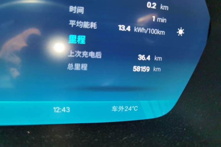 Used XPeng G3 2019 Deluxe Edition Odometer Close Up