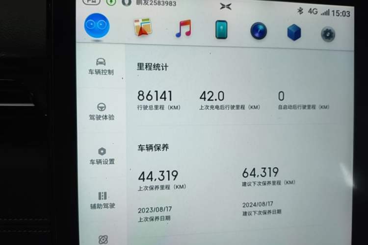 Used XPeng G3 2019 Deluxe Edition Odometer Close Up