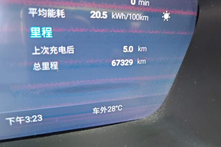 Used XPeng G3 2019 Smart Edition Odometer Close Up