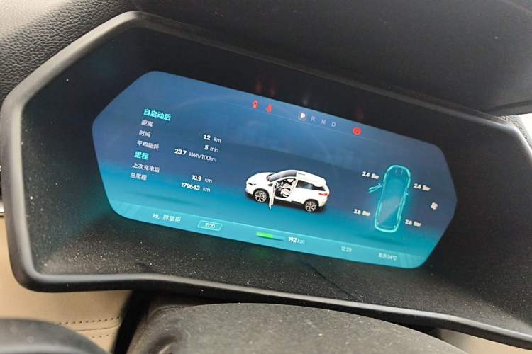 Used XPeng G3 2019 Deluxe Edition Odometer Close Up